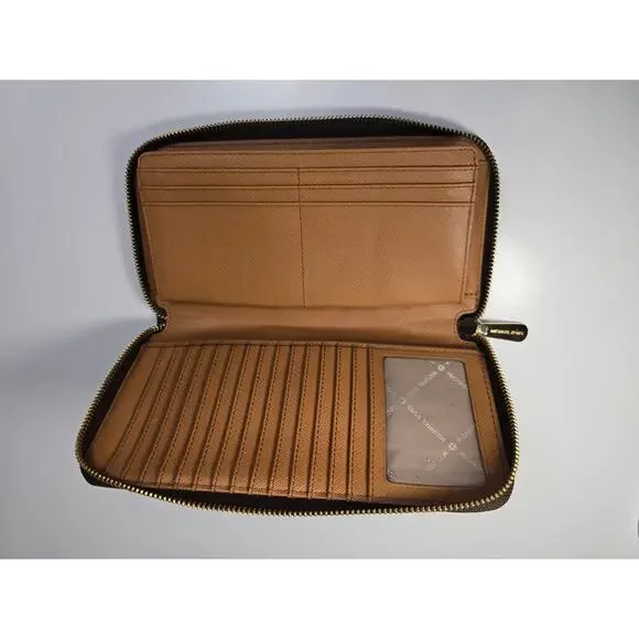 Michael Kors Jet Set Travel Large Logo Continental Wallet - Picture 3 of 5